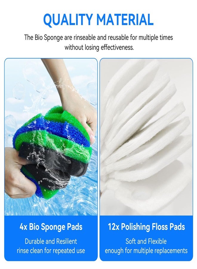 HDWGGD Canister Filter Media Replacement for Penn Plax Cascade 1000 Canister Filter Aquarium Canister Filter Bio Floss Sponge Compatible with Cascade 700/1000 CCF2UL/CCF3UL Canister Filter Fish Tank 16 Pack - Image 5
